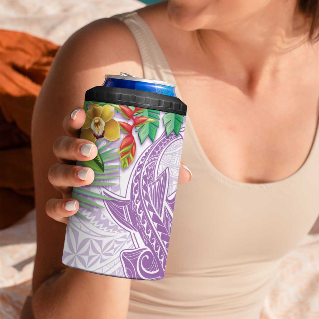 Polynesia 4 in 1 Can Cooler Tumbler Sharks Duo Tropical Lavender LT7 - Polynesian Pride