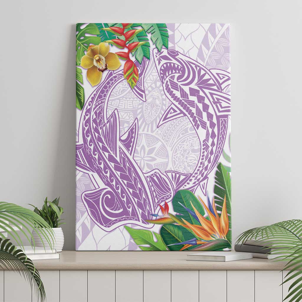 Polynesia Canvas Wall Art Sharks Duo Tropical Lavender LT7 - Polynesian Pride