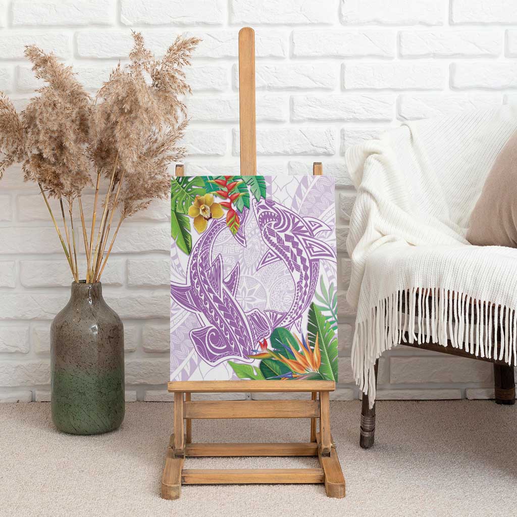 Polynesia Canvas Wall Art Sharks Duo Tropical Lavender LT7 - Polynesian Pride