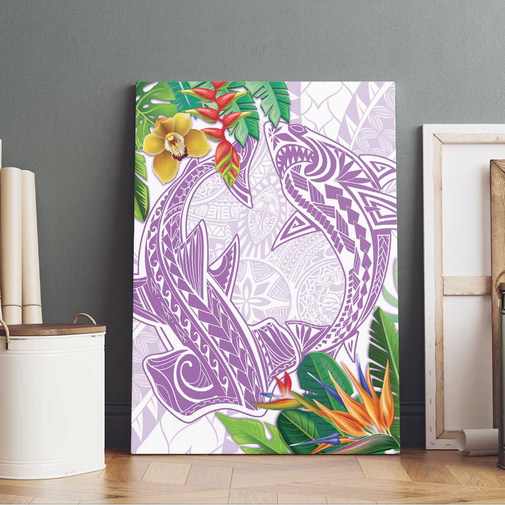 Polynesia Canvas Wall Art Sharks Duo Tropical Lavender LT7 - Polynesian Pride