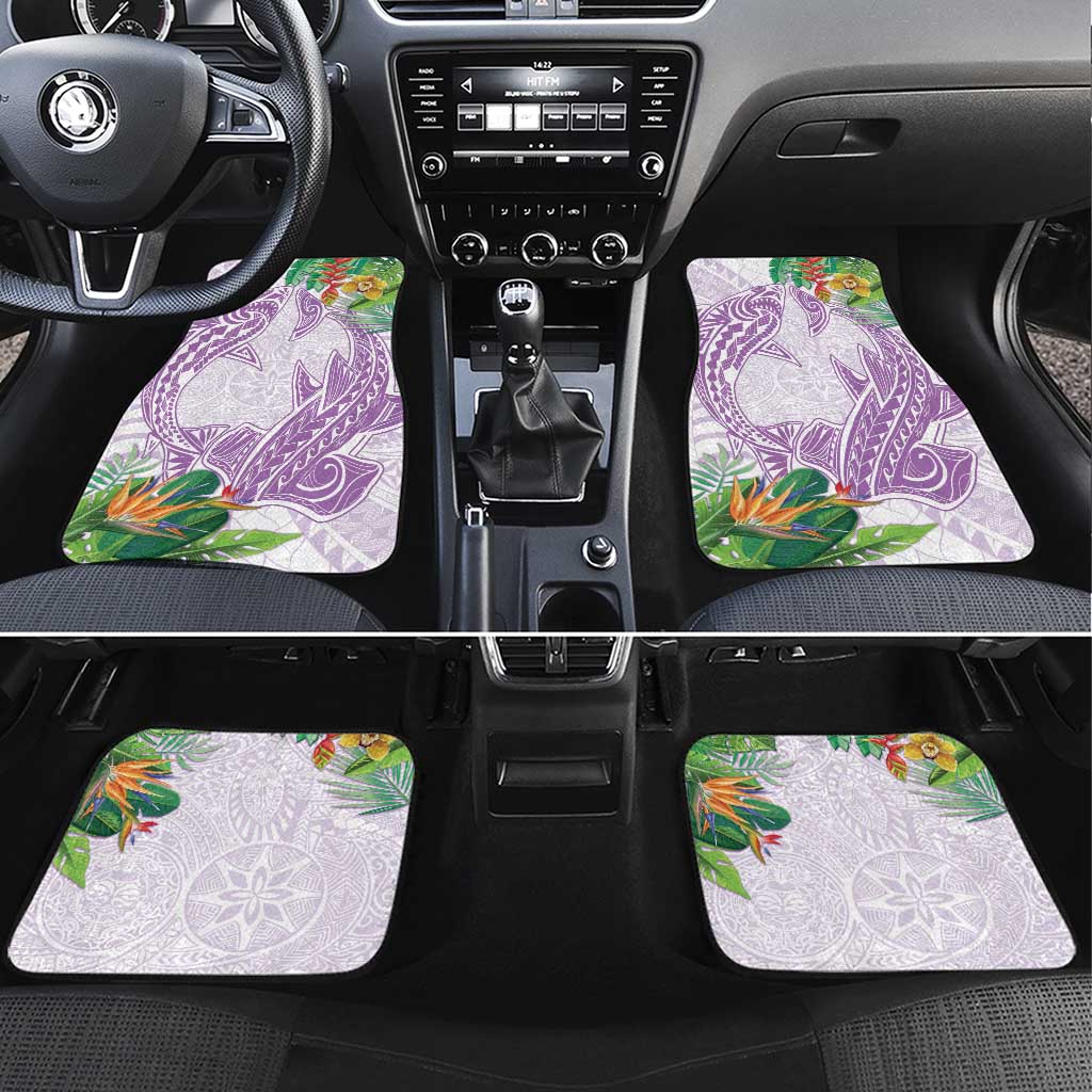 Polynesia Car Mats Sharks Duo Tropical Lavender LT7 Set 4pcs Lavender - Polynesian Pride