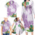 Polynesia Family Matching Long Sleeve Bodycon Dress and Hawaiian Shirt Sharks Duo Tropical Lavender