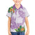 Polynesia Family Matching Off The Shoulder Long Sleeve Dress and Hawaiian Shirt Sharks Duo Tropical Lavender