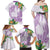 Polynesia Family Matching Off Shoulder Maxi Dress and Hawaiian Shirt Sharks Duo Tropical Lavender