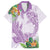 Polynesia Family Matching Short Sleeve Bodycon Dress and Hawaiian Shirt Sharks Duo Tropical Lavender