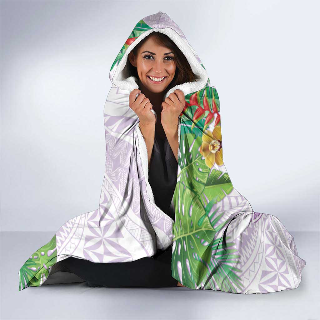 Polynesia Hooded Blanket Sharks Duo Tropical Lavender LT7 - Polynesian Pride