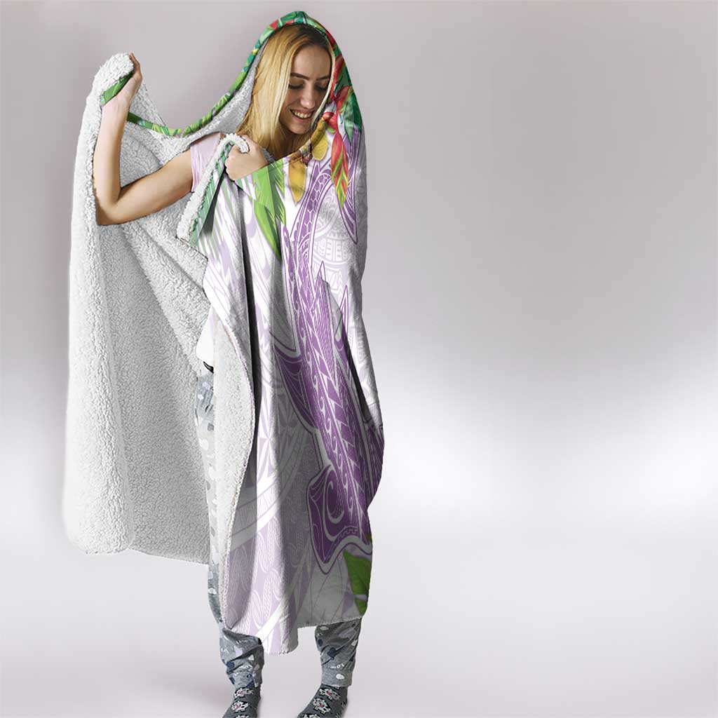 Polynesia Hooded Blanket Sharks Duo Tropical Lavender LT7 - Polynesian Pride
