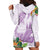 Polynesia Hoodie Dress Sharks Duo Tropical Lavender