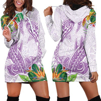 Polynesia Hoodie Dress Sharks Duo Tropical Lavender LT7 - Polynesian Pride