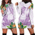 Polynesia Hoodie Dress Sharks Duo Tropical Lavender