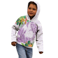 Polynesia Kid Hoodie Sharks Duo Tropical Lavender