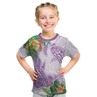 Polynesia Kid T Shirt Sharks Duo Tropical Lavender
