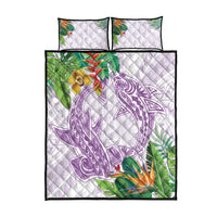 Polynesia Quilt Bed Set Sharks Duo Tropical Lavender LT7 - Polynesian Pride
