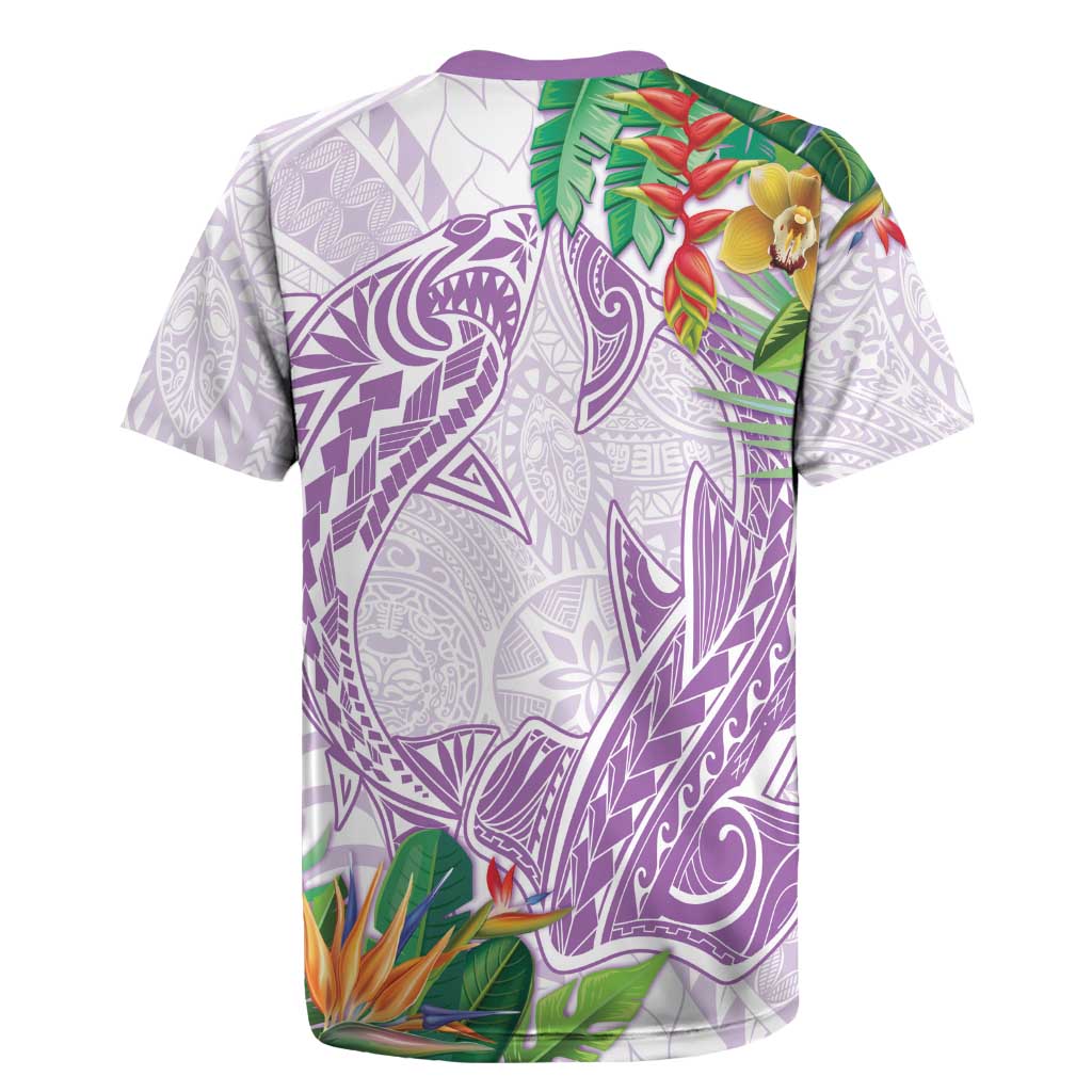 Polynesia Rugby Jersey Sharks Duo Tropical Lavender