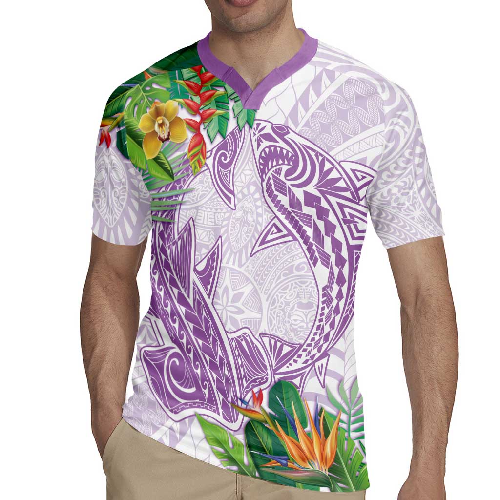 Polynesia Rugby Jersey Sharks Duo Tropical Lavender