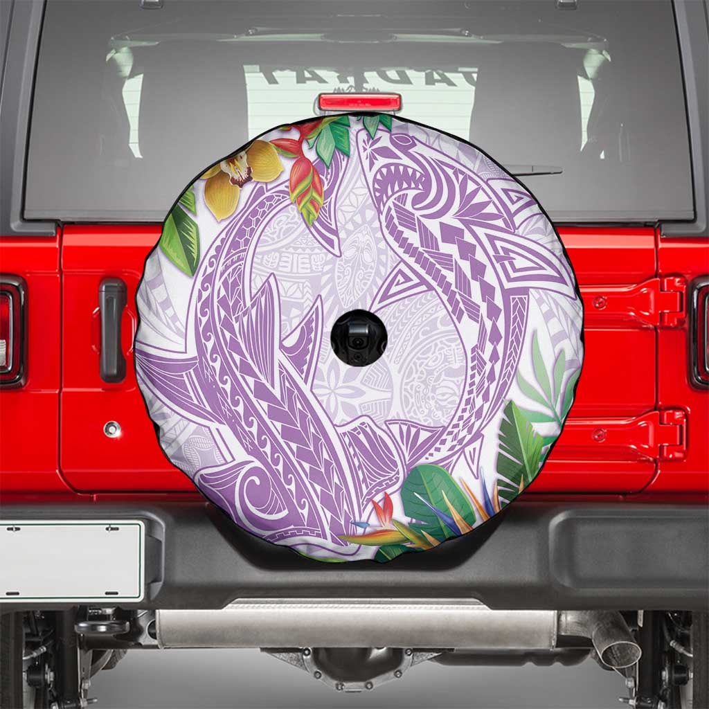 Polynesia Spare Tire Cover Sharks Duo Tropical Lavender LT7 - Polynesian Pride