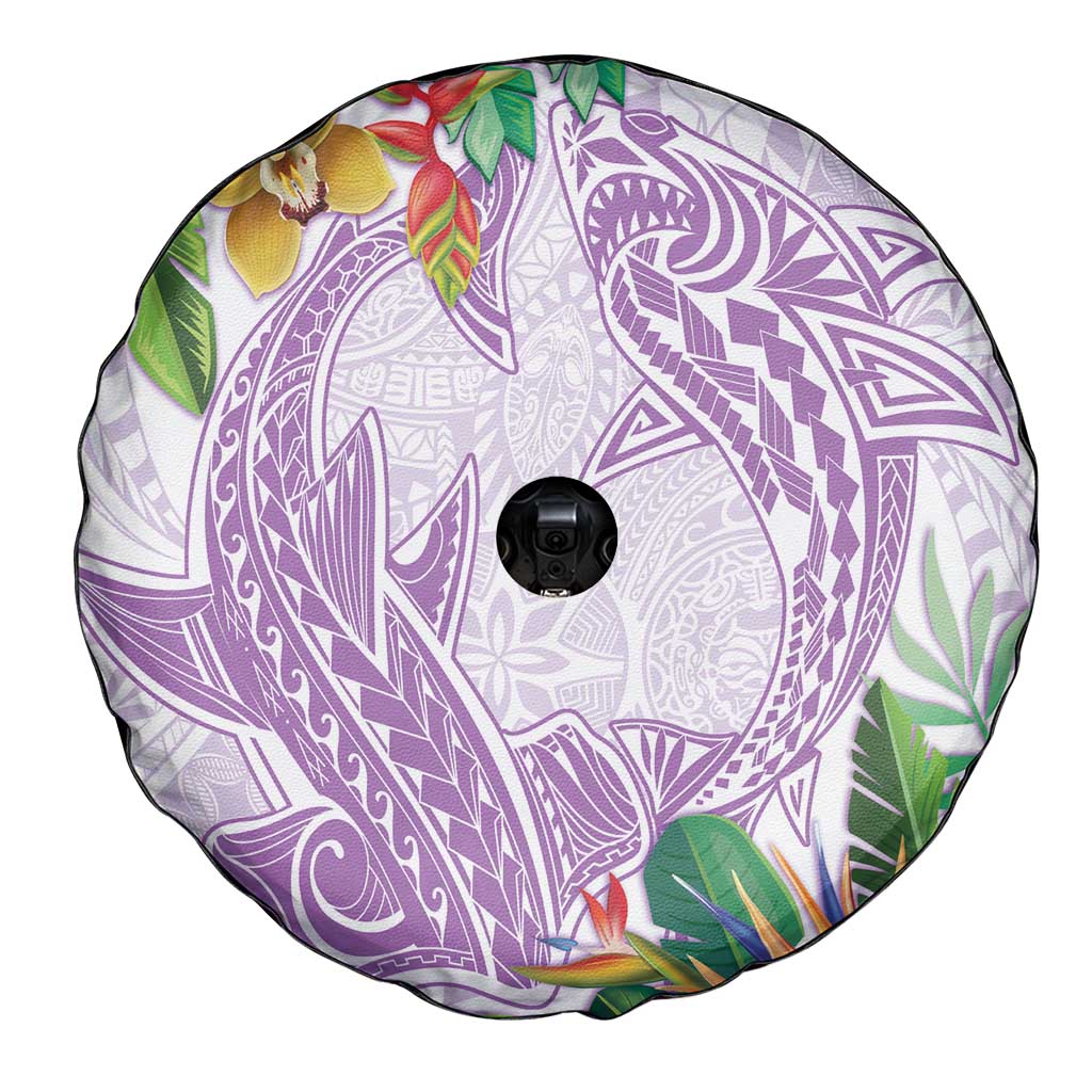 Polynesia Spare Tire Cover Sharks Duo Tropical Lavender LT7 - Polynesian Pride