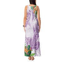 Polynesia Tank Maxi Dress Sharks Duo Tropical Lavender LT7 - Polynesian Pride