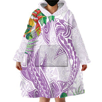 Polynesia Wearable Blanket Hoodie Sharks Duo Tropical Lavender LT7 - Polynesian Pride