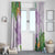 Polynesia Window Curtain Sharks Duo Tropical Lavender