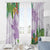 Polynesia Window Curtain Sharks Duo Tropical Lavender