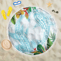 Polynesia Beach Blanket Sharks Duo Tropical Turquoise LT7 One Size 150cm Turquoise - Polynesian Pride
