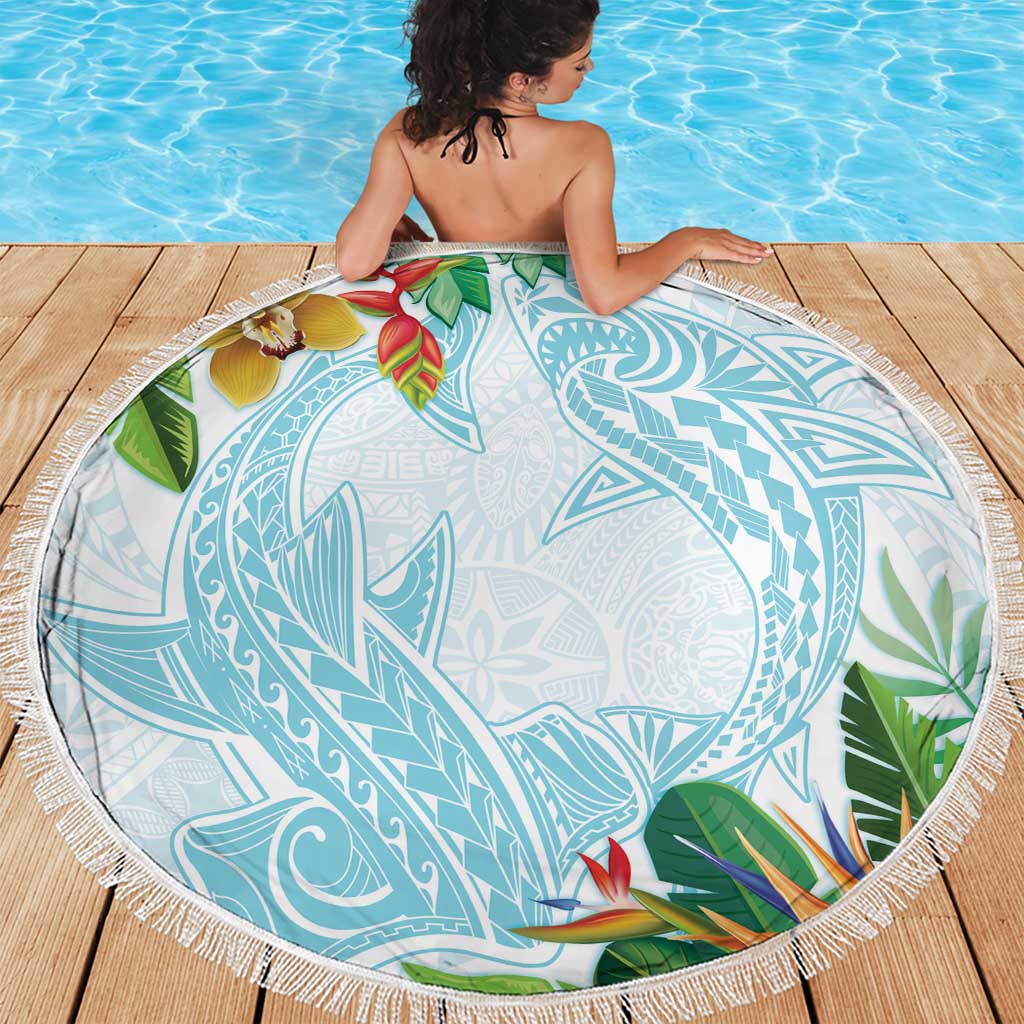Polynesia Beach Blanket Sharks Duo Tropical Turquoise LT7 - Polynesian Pride