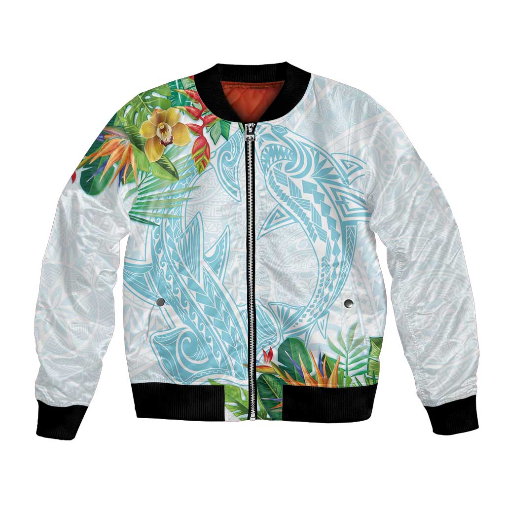 Polynesia Bomber Jacket Sharks Duo Tropical Turquoise