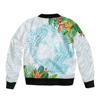 Polynesia Bomber Jacket Sharks Duo Tropical Turquoise