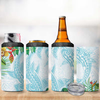 Polynesia 4 in 1 Can Cooler Tumbler Sharks Duo Tropical Turquoise LT7 - Polynesian Pride