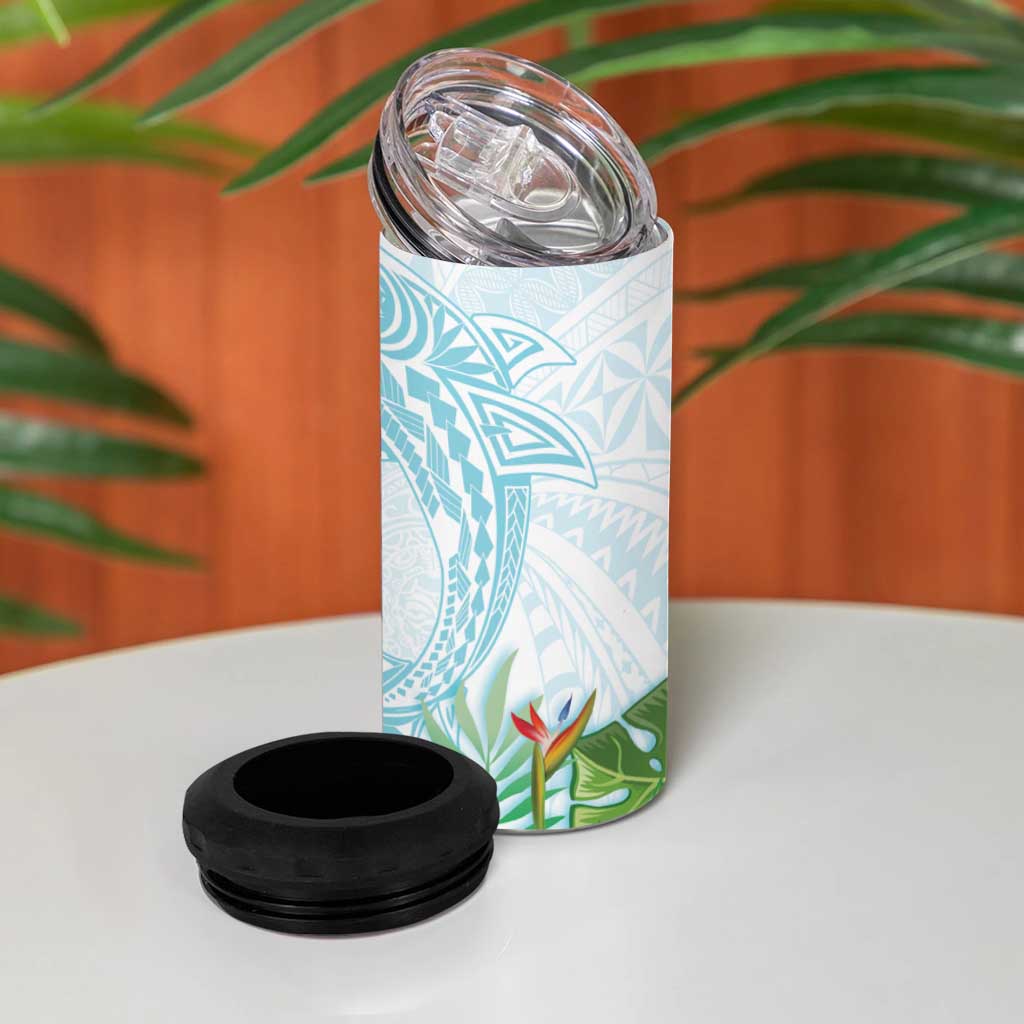 Polynesia 4 in 1 Can Cooler Tumbler Sharks Duo Tropical Turquoise LT7 - Polynesian Pride