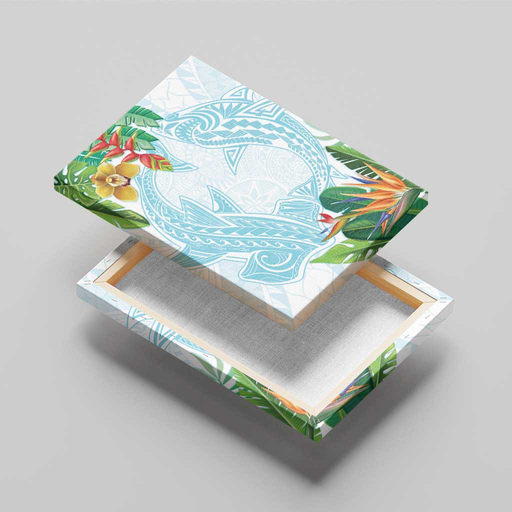 Polynesia Canvas Wall Art Sharks Duo Tropical Turquoise LT7 - Polynesian Pride