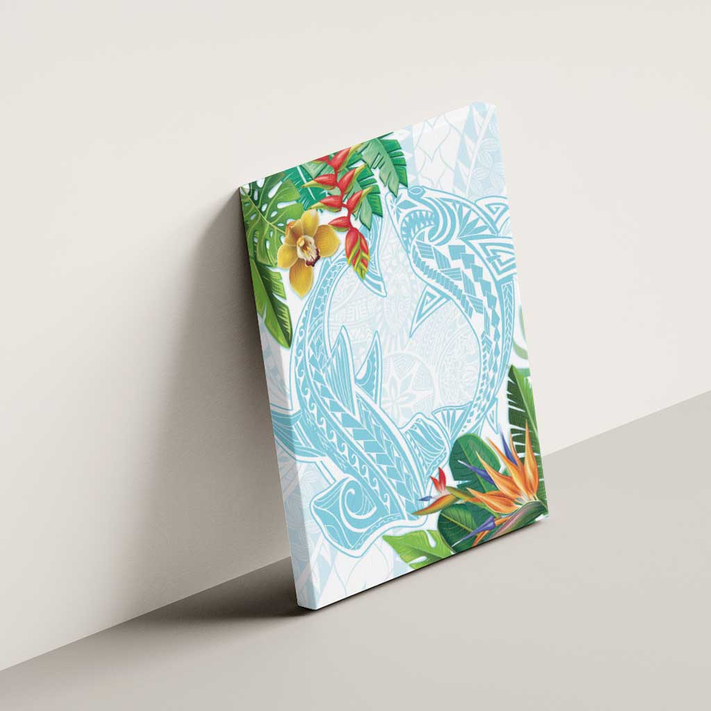 Polynesia Canvas Wall Art Sharks Duo Tropical Turquoise LT7 - Polynesian Pride