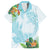 Polynesia Family Matching Long Sleeve Bodycon Dress and Hawaiian Shirt Sharks Duo Tropical Turquoise