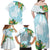 Polynesia Family Matching Off Shoulder Maxi Dress and Hawaiian Shirt Sharks Duo Tropical Turquoise