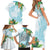 Polynesia Family Matching Short Sleeve Bodycon Dress and Hawaiian Shirt Sharks Duo Tropical Turquoise