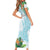 Polynesia Family Matching Short Sleeve Bodycon Dress and Hawaiian Shirt Sharks Duo Tropical Turquoise