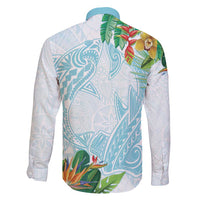 Polynesia Family Matching Summer Maxi Dress and Hawaiian Shirt Sharks Duo Tropical Turquoise LT7 - Polynesian Pride