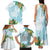 Polynesia Family Matching Tank Maxi Dress and Hawaiian Shirt Sharks Duo Tropical Turquoise