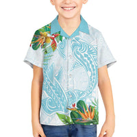 Polynesia Hawaiian Shirt Sharks Duo Tropical Turquoise LT7 - Polynesian Pride