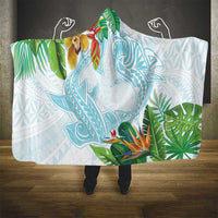 Polynesia Hooded Blanket Sharks Duo Tropical Turquoise LT7 - Polynesian Pride