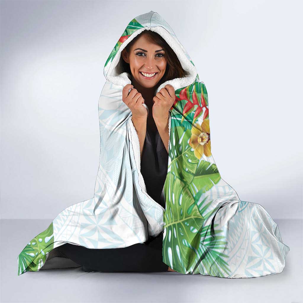 Polynesia Hooded Blanket Sharks Duo Tropical Turquoise LT7 - Polynesian Pride