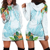 Polynesia Hoodie Dress Sharks Duo Tropical Turquoise LT7 - Polynesian Pride