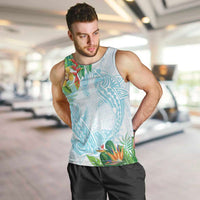 Polynesia Men Tank Top Sharks Duo Tropical Turquoise LT7 Turquoise - Polynesian Pride