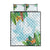 Polynesia Quilt Bed Set Sharks Duo Tropical Turquoise