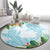 Polynesia Round Carpet Sharks Duo Tropical Turquoise