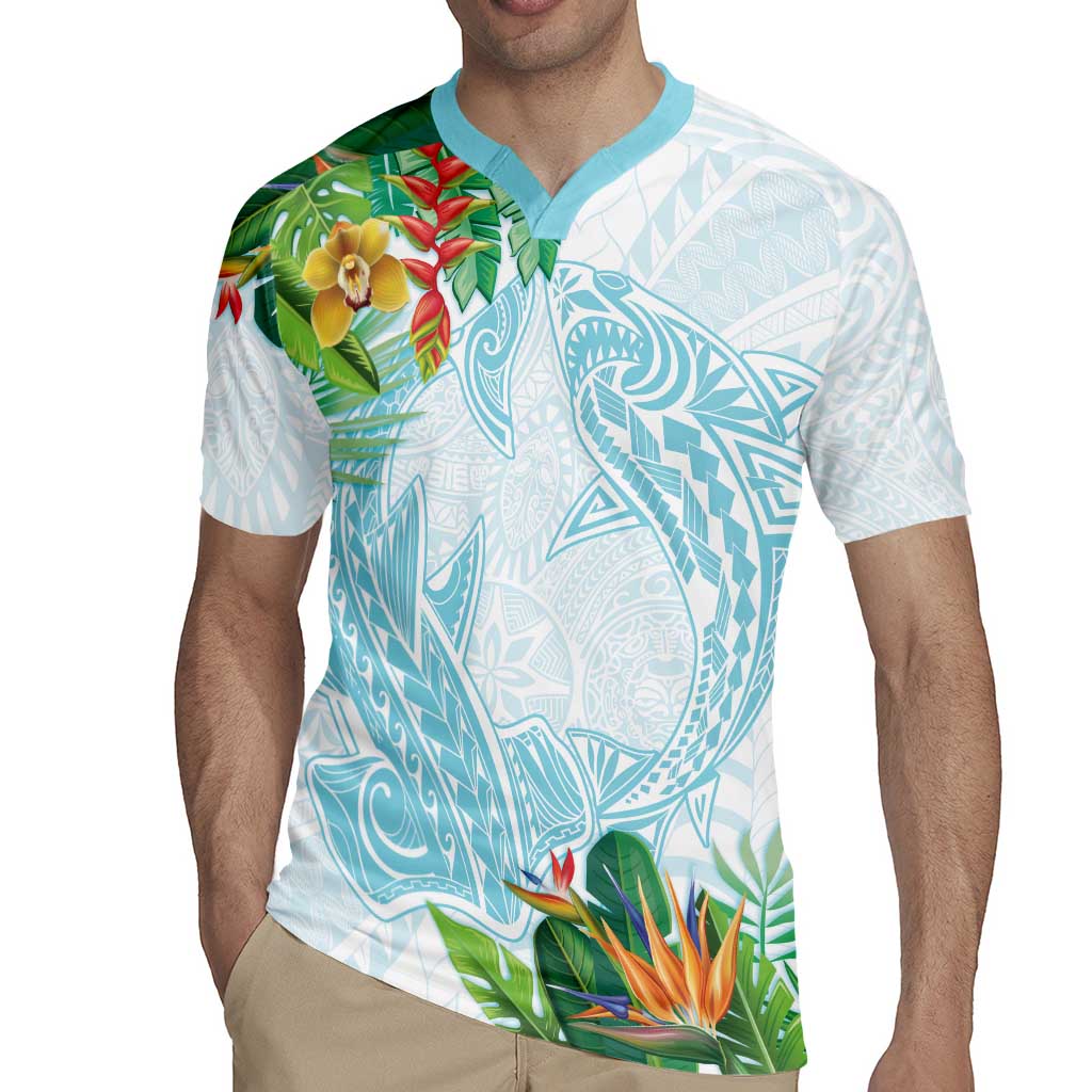 Polynesia Rugby Jersey Sharks Duo Tropical Turquoise