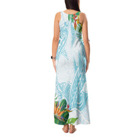 Polynesia Tank Maxi Dress Sharks Duo Tropical Turquoise LT7 - Polynesian Pride