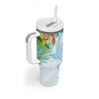 Polynesia Tumbler With Handle Sharks Duo Tropical Turquoise