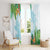 Polynesia Window Curtain Sharks Duo Tropical Turquoise